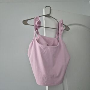 Pink Ruffle Strap Blogilates Top